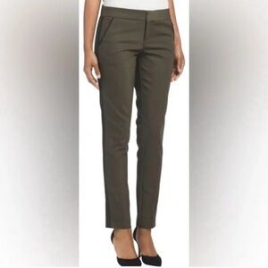 ecru Johansen Grosgrain Detail Pant/Caraway Power stretch Trouser Size 4 NWT